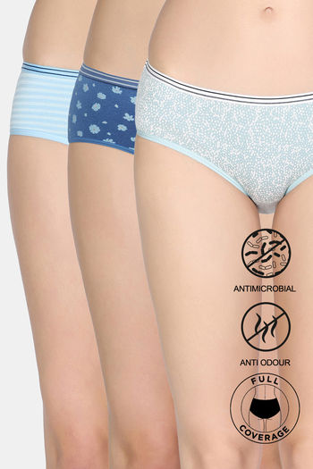Buy Zivame Low Rise Full Coverage Hipster Panty (Pack of 3) - Multicolor